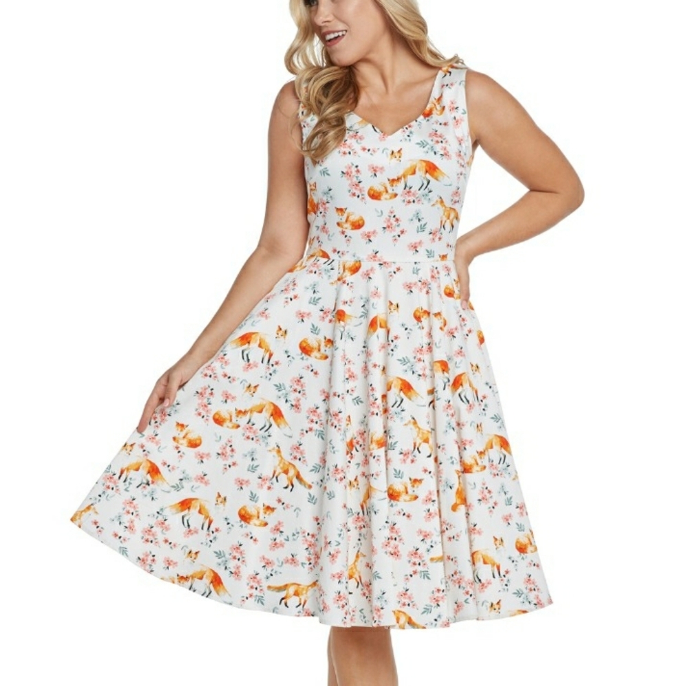 Eva Rose Fox Print Dress